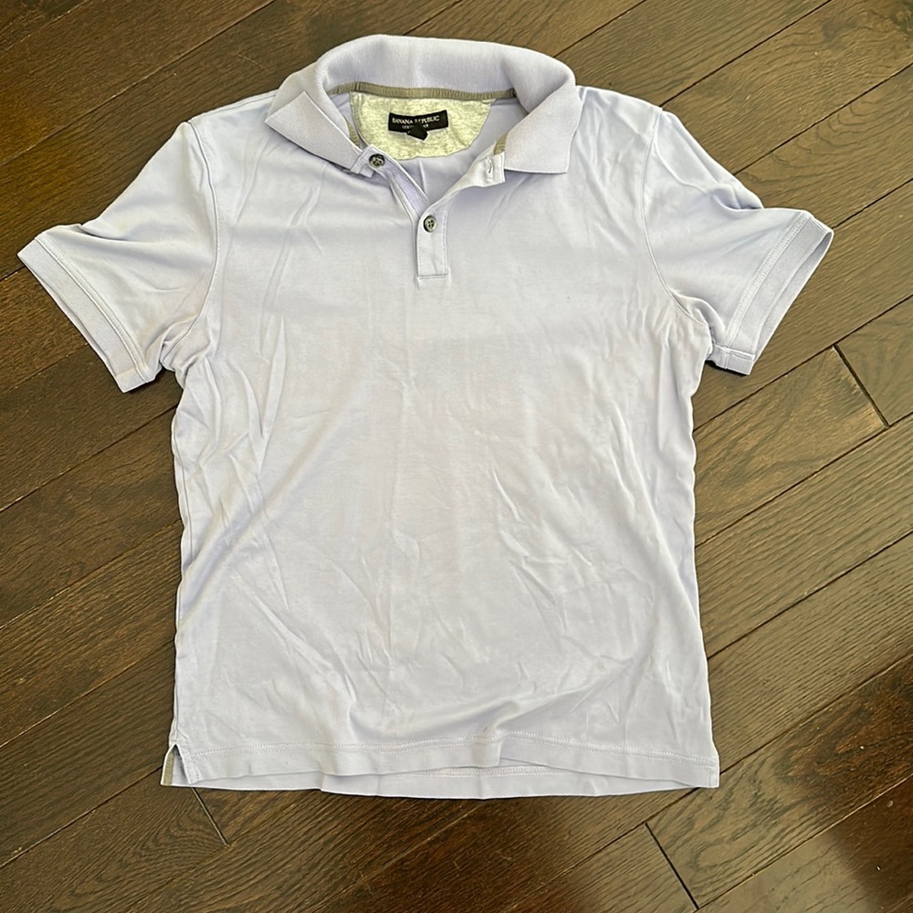 Men’s Banana Republic Luxury Touch purple polo